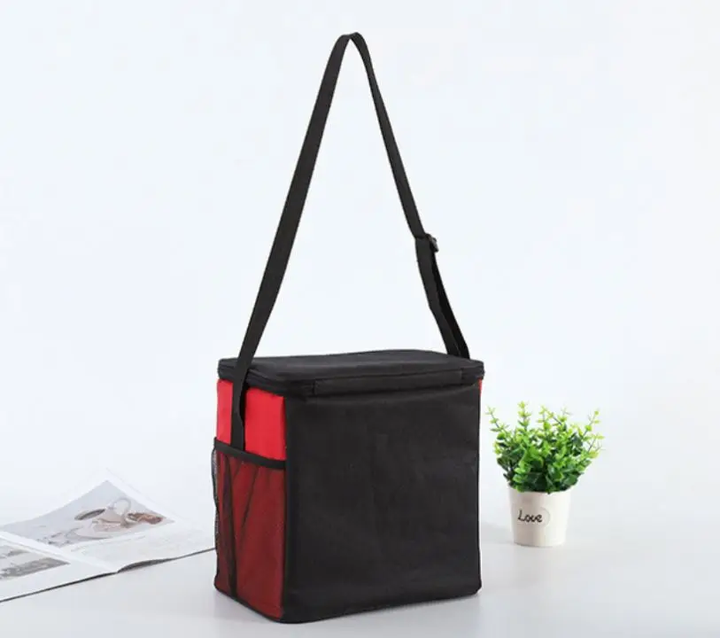 Hot Selling Camping Aluminium Foil Waterproof Thermal Lunch Tote Insulated Cooler Lunch Bag With Shoulder Strap