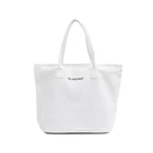 Promotion Organic Fabric Eco White Cotton Canvas Custom Print Tote Shopping Bag