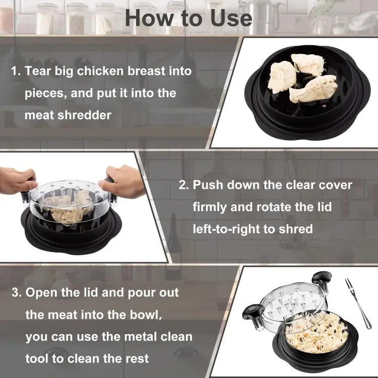 BBQ Shred Machine Plastic Home Kitchen Meat Grinder Shredder Pulled Pork Beef Chicken Multifunctional Durable Eco-Friendly details