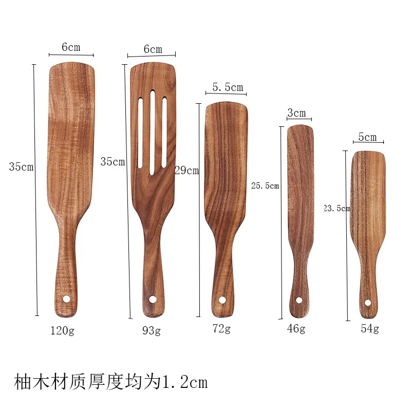 Acacia wood wall bracket  for kitchen spatula utensil set , ACACIA kitchen spatula set
