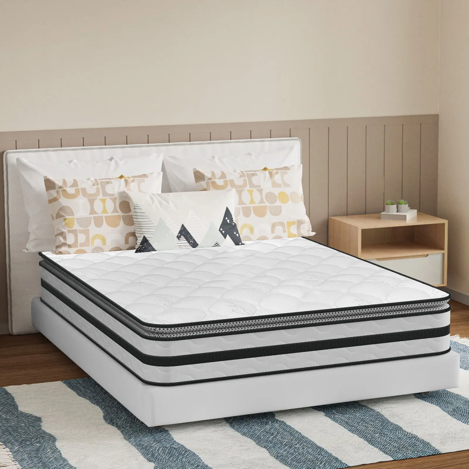 wholesale low price pocket spring high quality double mattress firm