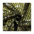 Silk Factory Direct Breathable Mesh Stretch Knitted Rectangular Sequined Black Knitted Silk Fabric