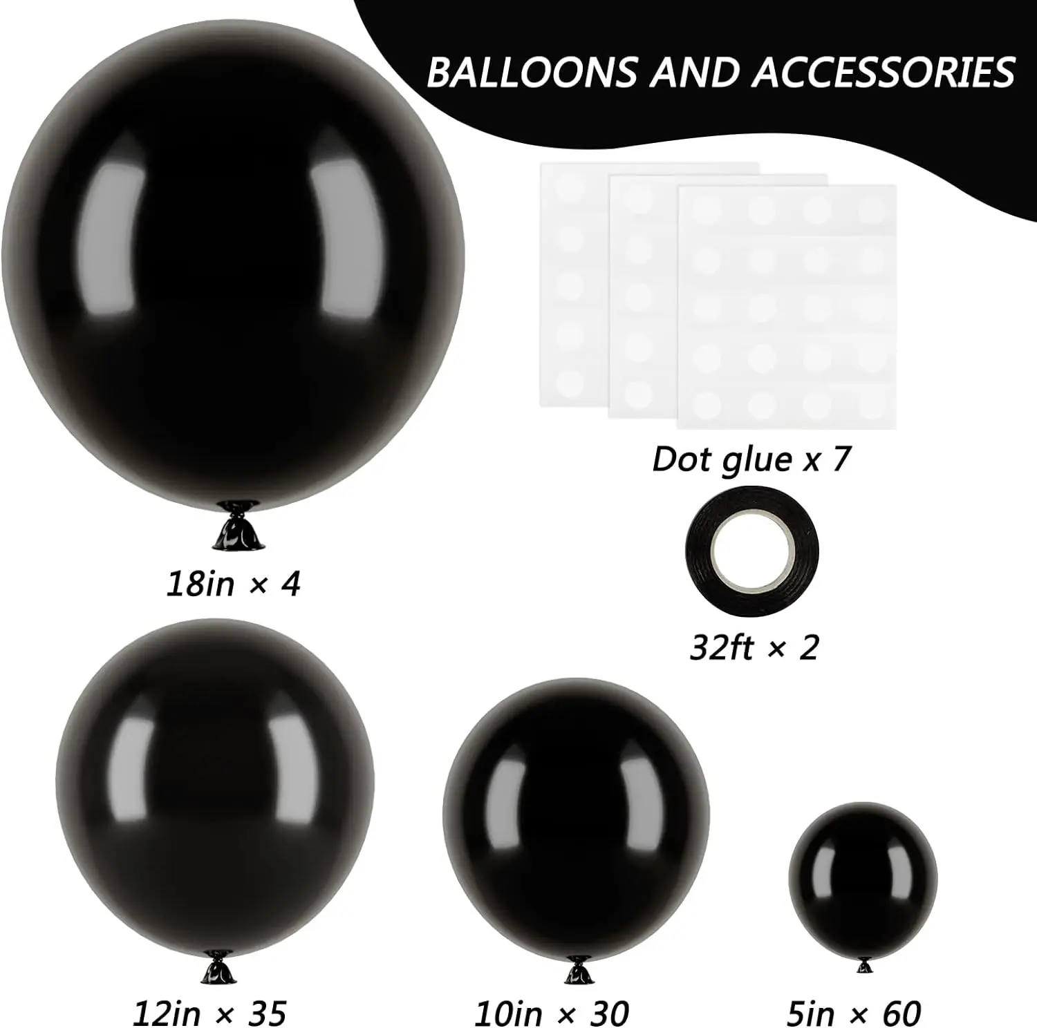 Wholesale Latex Cheap Birthday Party Decoration Black Balloons Garland Arch Kit For Valentines