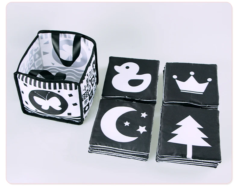 Baby cloth card black and white early education toy interactive card N023