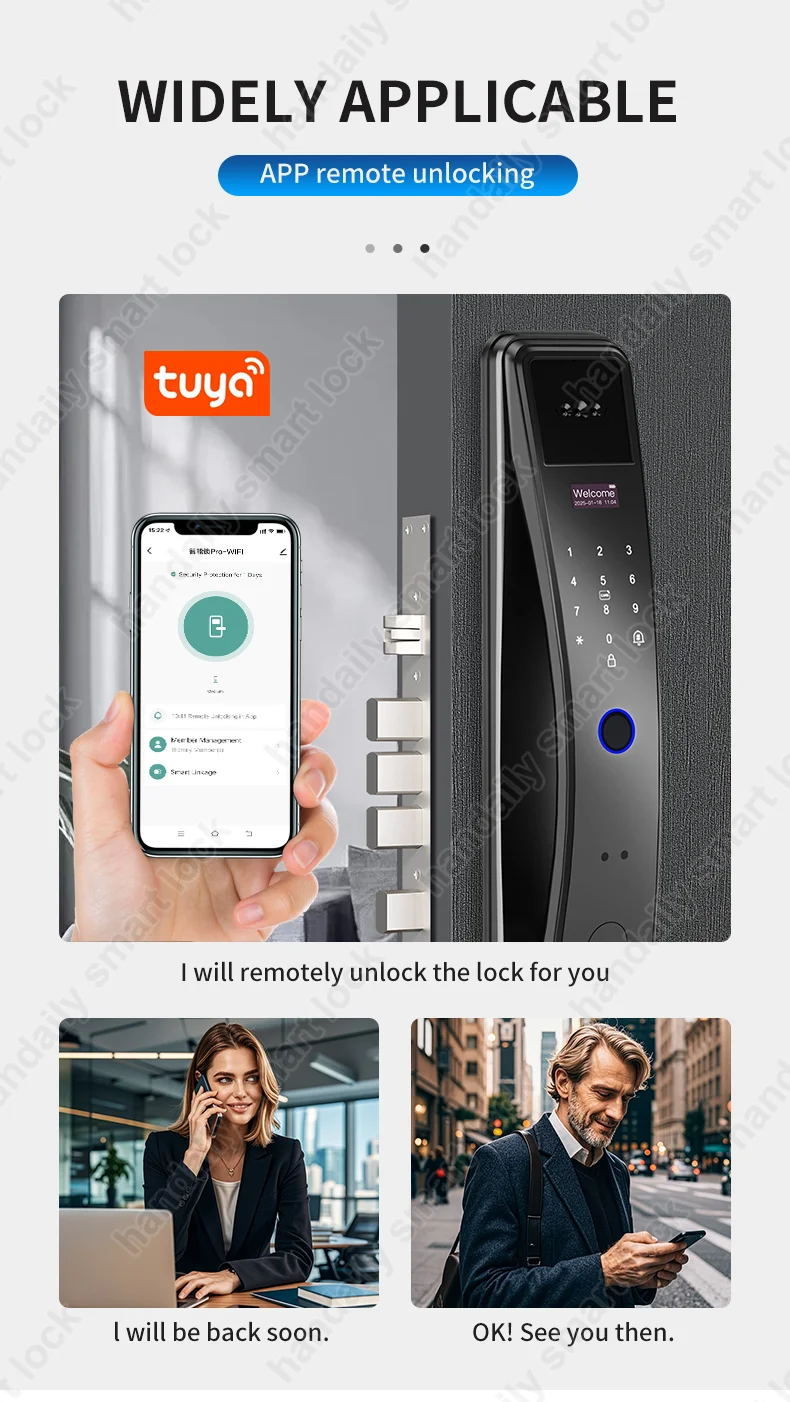 electric digital biometricfingerprint lock wifi door tuya keyless door lock with 3d face recognition access smart door lock k36-4