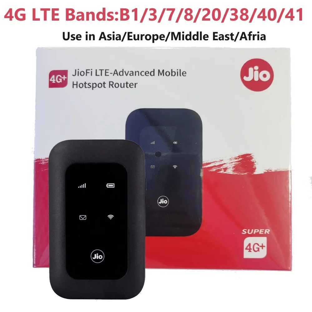 Hot Selling Jio WiFi Device Pocket WiFi Box B1 B3 B5 B7 B8 B20 B38 B40 B41 Wireless Unlocked 4G SIM Router