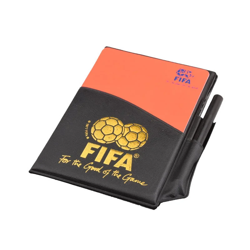 Referee Cards Red/Yellow Football Sport Wallet Notebook Pencil Soccer Game Kitx~ 