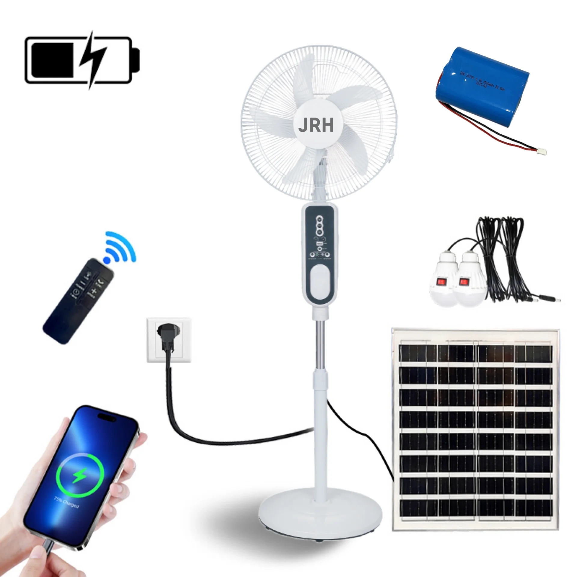 Electric Solar Fan, 12V, Brushless - detail 8