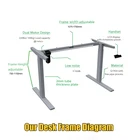 Study Adjustable Height Desk Frame Electric Stand Up Desk Height Adjustable Height Table Study Desk Legs Electric Frame