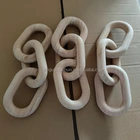 Wood Knot Decor 3-ring Wood Decor Chain/wooden Chain Link Decor /paulownia Link Chain Knot White Style