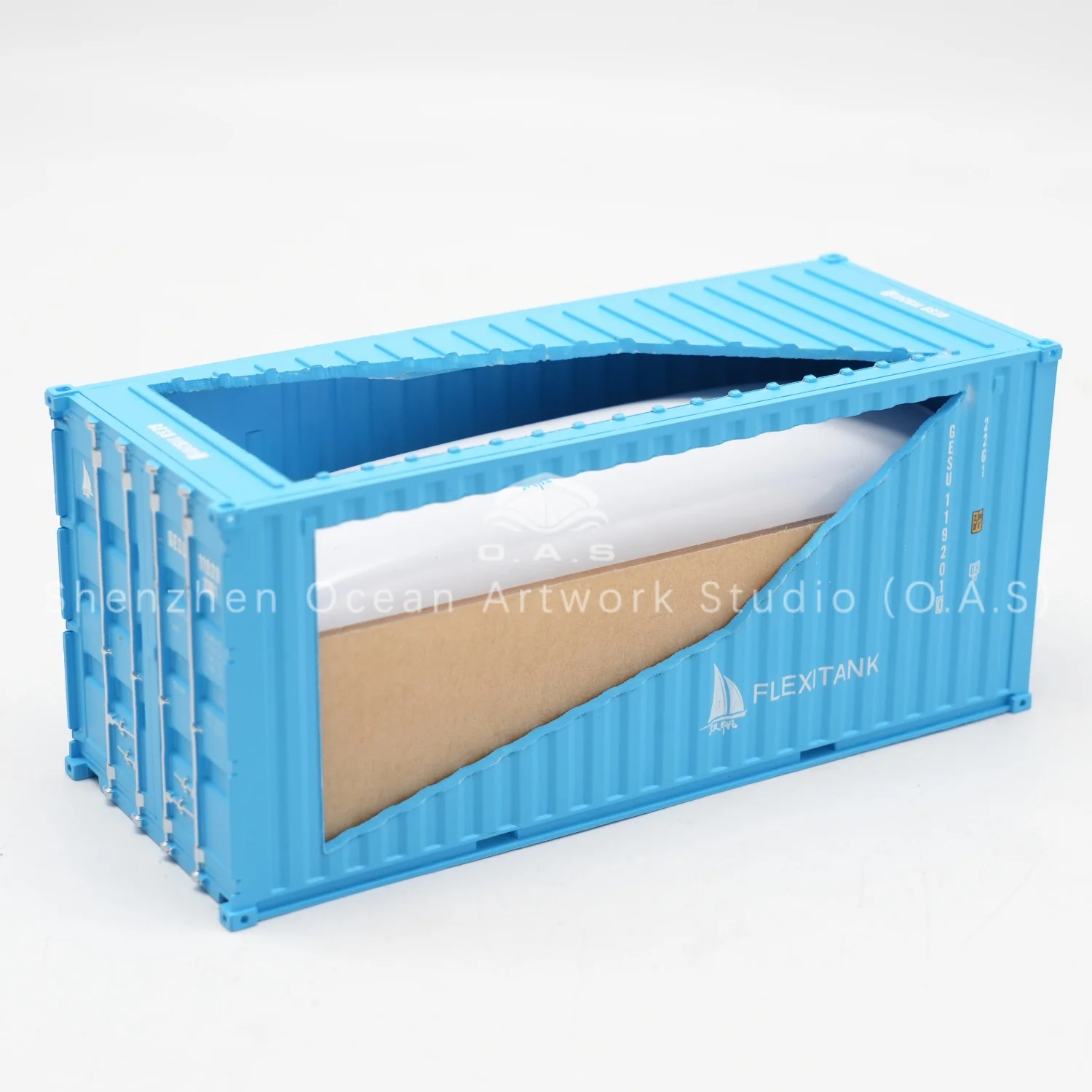 lcustomizable 20gp shipping container box 135 scale plastic crafts flexitank liquid bag container scale model-9
