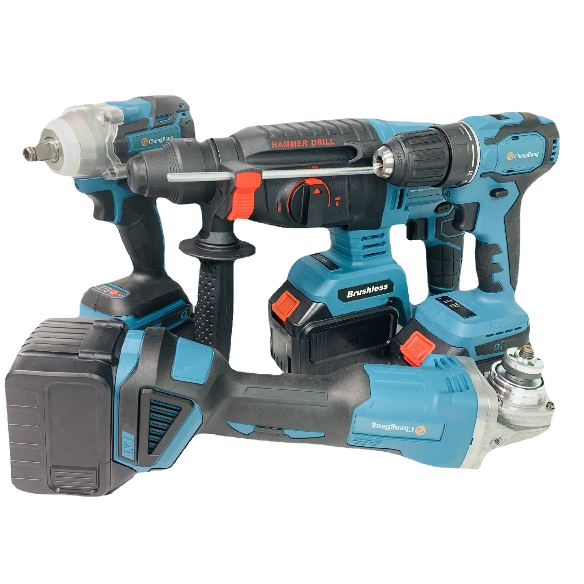 Factory Price Popular 4 Piece Power Tools Set Combo Cordless Impact