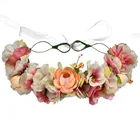 Hair Flower New Bride Wreath Hair Accessories Handmade Artificial Flower Headband Holiday Flower Wreath Headband