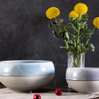 Deep Round Bowl 2021 New New Design Light Blue Blue Deep Round Restaurant Ceramic Bowl