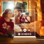 Custom Romantic Gifts DIY Acrylic Led Music Spotify Plaque With Lights