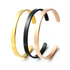 Stainless steel Open colored cuff glazed bracelet
