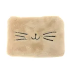 Faux Clutch Bag Cosmetic Bags Wholesale Fashion Personalised Cute Cat Logo Faux Fur Felt Velvet Clutch Cosmetic Bag