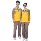Work Wear Contrast Color Multi Pockets Autumn Winter Men Work Wear Safety Uniform For Man