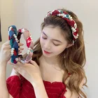 Summer Twist Braided Silk Headband 2022 New Super Summer Wide-brimmed Pearl Headbands Hairpin Makeup Headband
