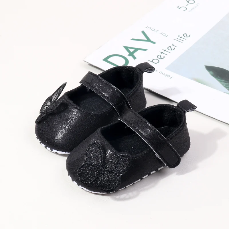 Soft Butterfly Embellished Newborn Baby Taid Shoes-Lightweight Breathable Anti-Slip for Summer Spring Autumn details