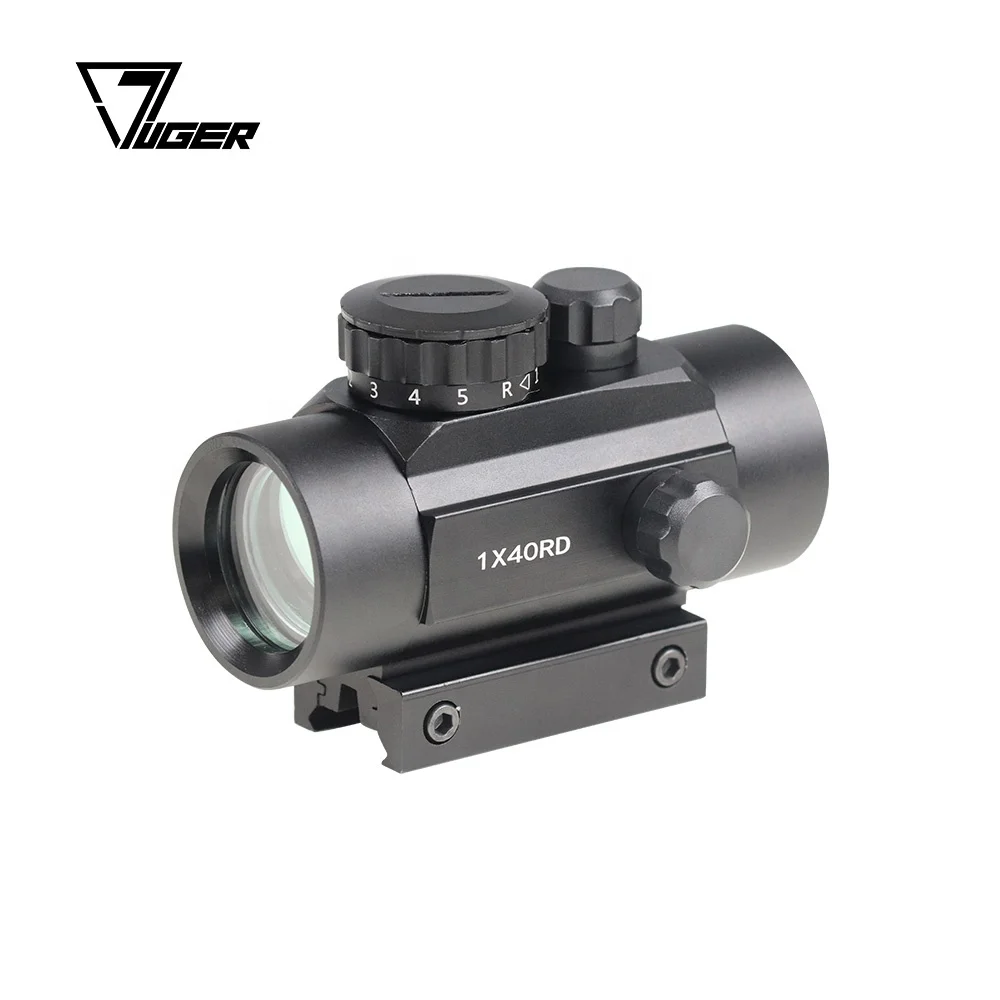 Hunting Red Green Dot Tactical 1x30 Sight Scope w/10mm-20mm Weaver Mounts 