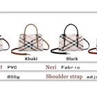 Women Women Designer Replic Portable All-Match Sling Strip Pillow Thread Grid Plaid Contrast Color Handbag