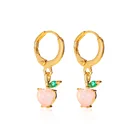 Earring Beautiful Hot Sale Small Fresh Fruit Sweet Crystal Peach Strawberry Grape Earring For Beautiful Girls