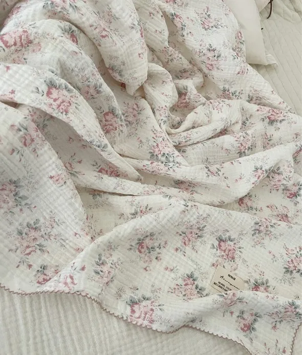 Cotton Muslin Kids Toddler Throw Blanket Soft Breathable Newborn Receiving Blanket Muslin Baby Swaddles for Boys & Girls
