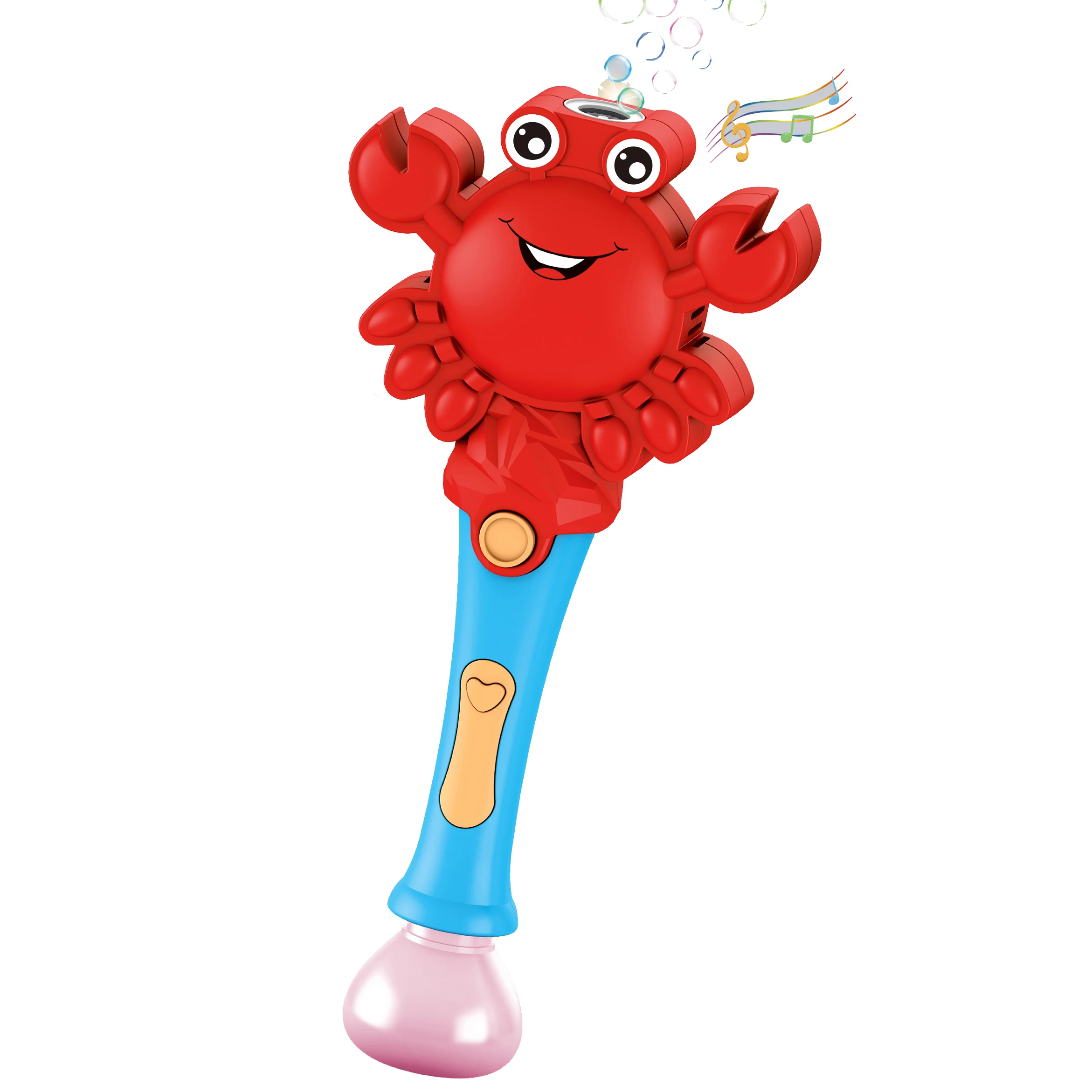 Electric kids flashing light up bubbles maker stick cartoon crab design magic bubble wand led