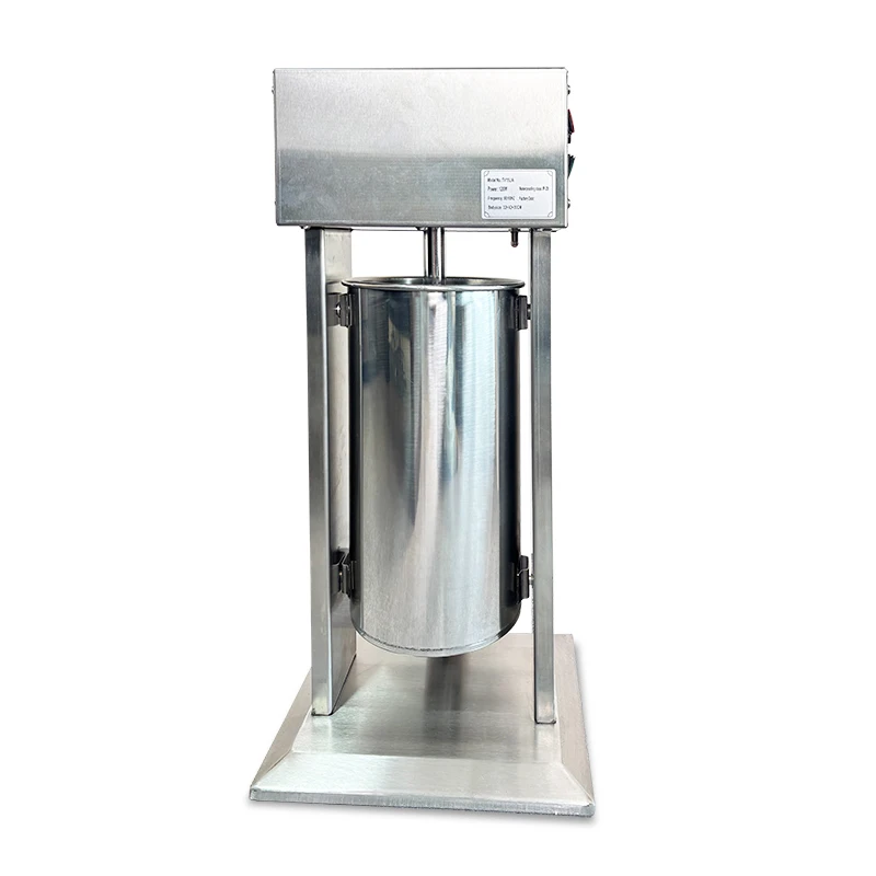 product 15l stainless steel electric vacuum sausage filler machine new condition meat stuffer pump motor core hotels factories-11