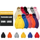 Zip Hoodies Customised Hoodies Soft Cotton Full Zip Solid Color Customised Pullover Hoodies For Unisex