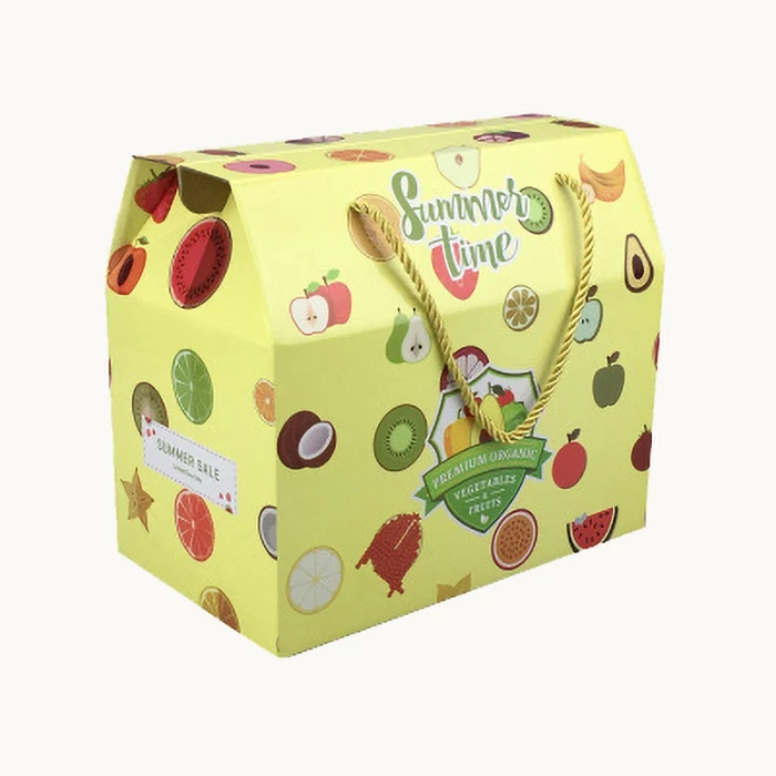 Customized Boxes Foldable Corrugated Apple Fruit Packaging Wax Waterproof Carton For Banana Vegetable Gift