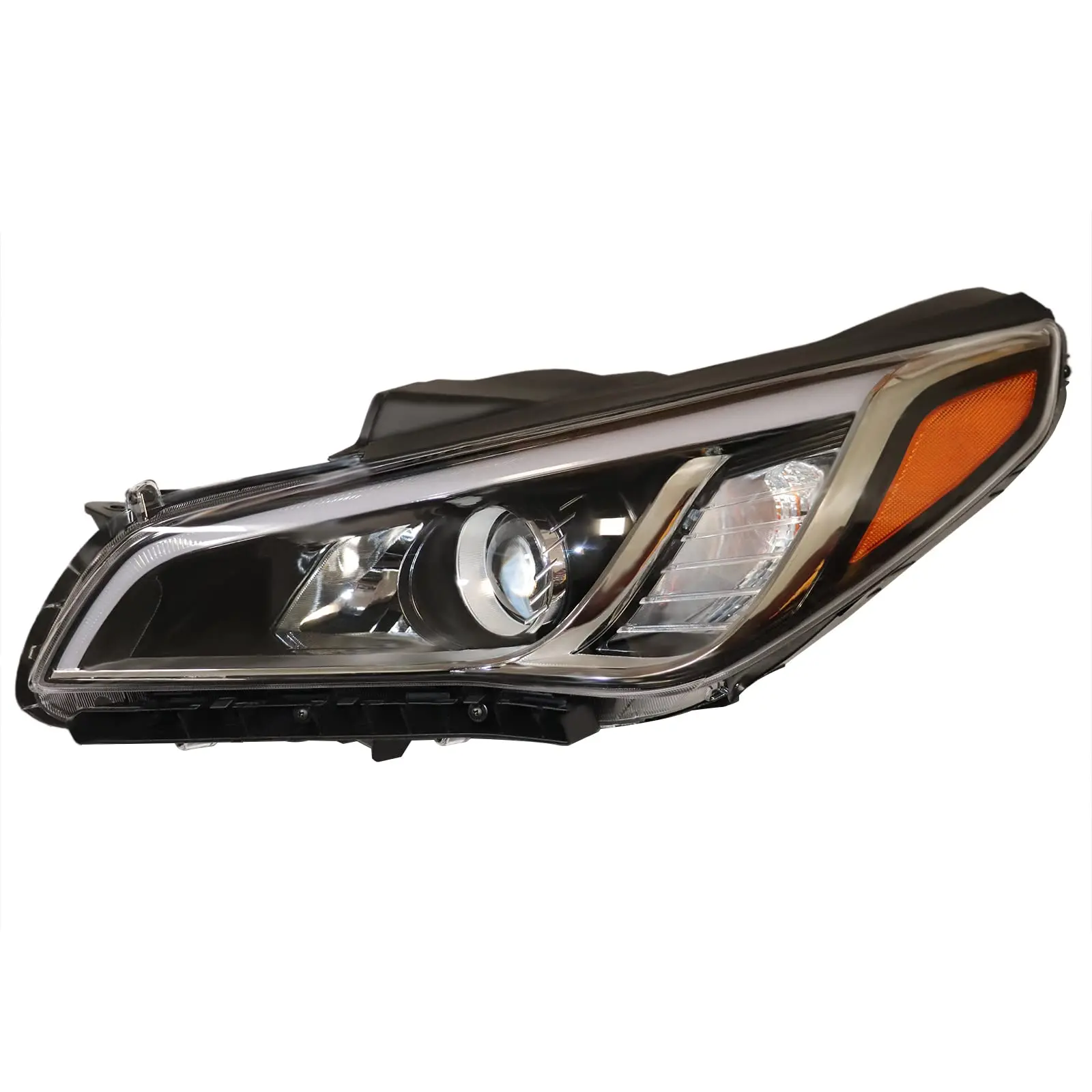 product for hyundai sonata 2015 2016 2017  halogen headlight headlamp usa assembly chrome amber housing clear lens headlamp-37