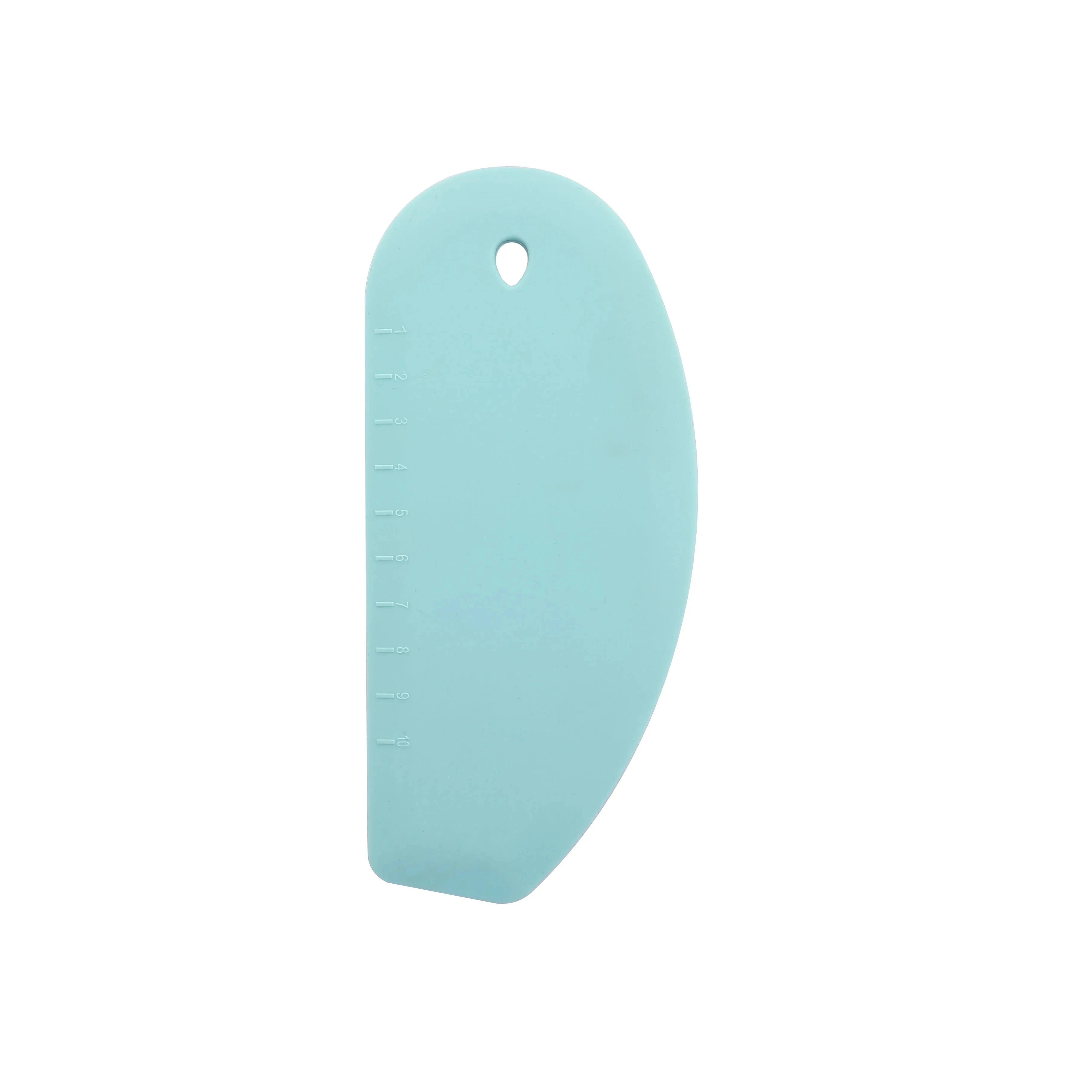 Card Cutter Blue Cake Icing Custom Bean Shape Pastry Bench Scoop Customized Smoother Tool Set Cake Baking Silicone Dough Scraper