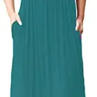 Amazon Hot Selling VIISHOW Women's Short Sleeve Loose Solid Color Long Dress Casual Long Dress With Pockets