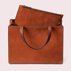 Hand Bag Custom 100% Genuine Suede Real Leather Ladies Hand Tote Bag Designer Women Shopper Handbag