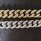 Necklace Plated Diamond Iced Out Cuban Link Luxury Women Colorful Pendent Necklace