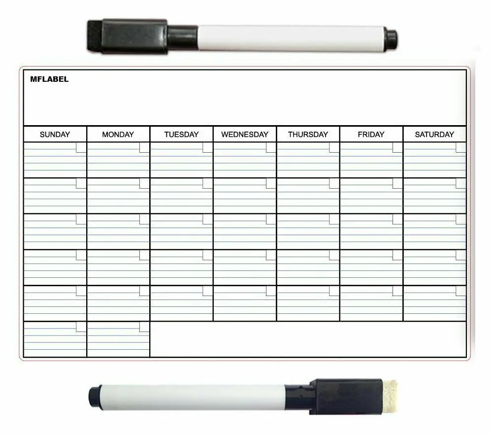 Family Size Multi Use Magnetic Dry Erase Board Menu Planner To Do  Fluorescent Calendar Chore Responsibility Chart - Buy Magnetic Dry Erase  Refrigerator Calendar,Dry Erase Calendar Whiteboard,Magnetic Calendar  Refrigerator Whiteboard Product on
