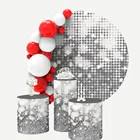 Wedding New Design Portable Aluminum Frame Tension Fabric Wedding Door Shape Round Backdrop