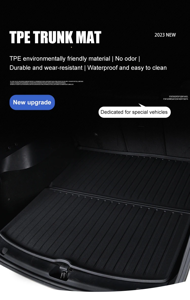 All-Season Protection TPE Anti-Slip Waterproof Car Rear Trunk Mat For Great Wall H6 2020/Dodge Journe 2016