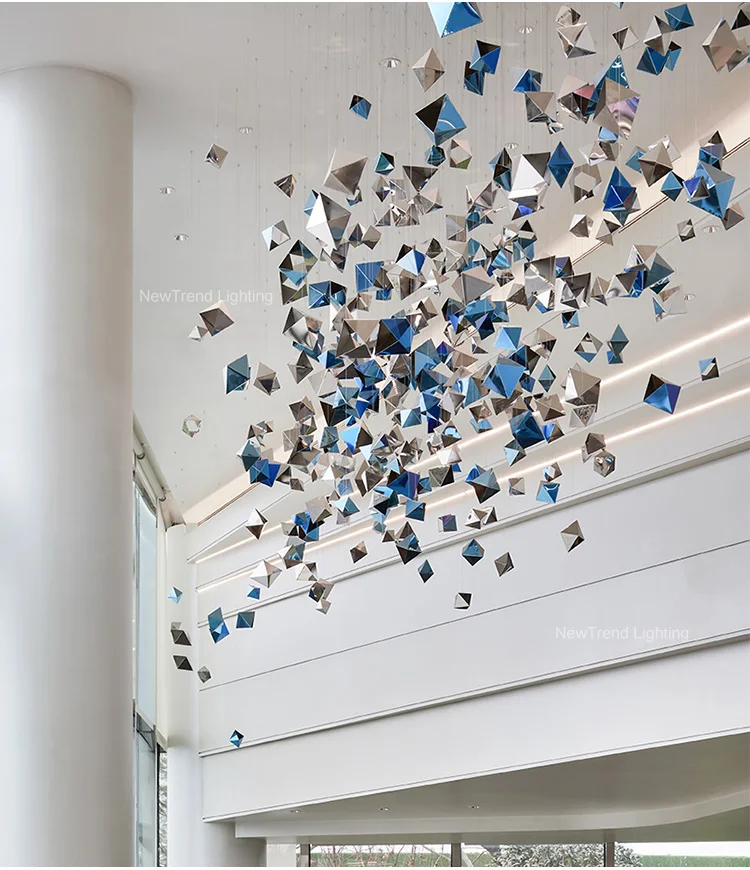 CPL-365 Modern Interior Pendant Light Mall Villa Hotel Lobby Staircase Custom LED Chandelier supplier