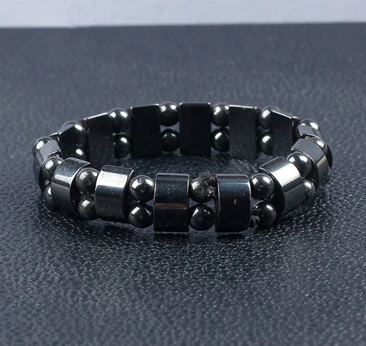 Men's Magnetic Bracelet Hematite Stone Therapy Health Care Jewelry Weight Loss 