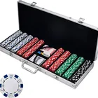 Chips Poker Chip CQ Casino Fashion Craft Deluxe Poker Game Set 500 With Chips Dices Cards