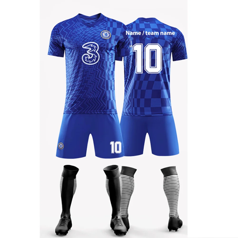 Sublimation Low MOQ Printed Soccer Wear Custom Football Uniform Kit Full Set Custom Soccer Jersey