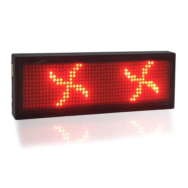 Advanced LED Tag APP Programmable Lighting Badge High Visibility  LED Scrolling Message Colorful Display Unisex LED Name Badge