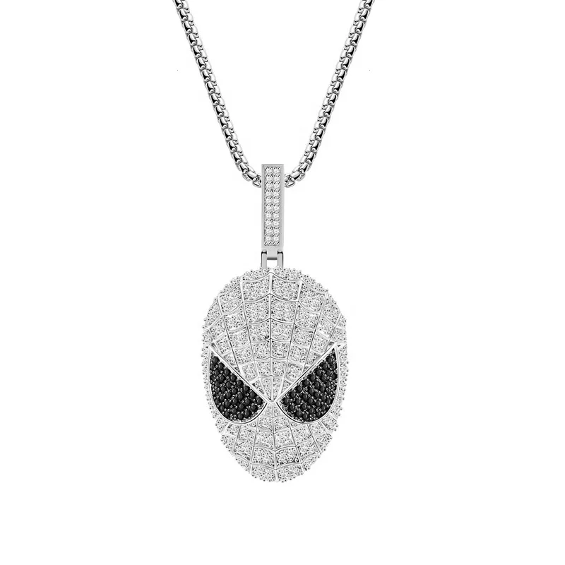 iced out spider man pendant