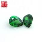 Stone Pear Wholesale Retail Color Green Stone Shape Pear Cubic Zircon Green Cz Cubic Synthetic Loose Gemstone