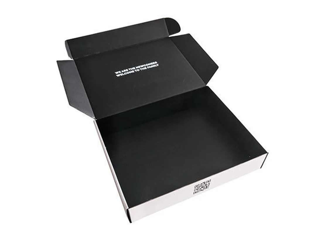 Custom Black Corrugated Shipping Mailer Box Multifunctional Eco Friendly manufacture