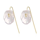 Pearl Earring Hot Selling Alloy Fresh Water Pearl Earring Baroque Pearl Earring With Cheap Price