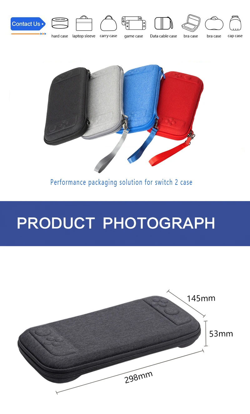 Custom LOGO Switch 2 Case Storage Portable Traveler Protective Eva Switch 2 Cases for OLED Switch 2 Bag Video Game Cases details